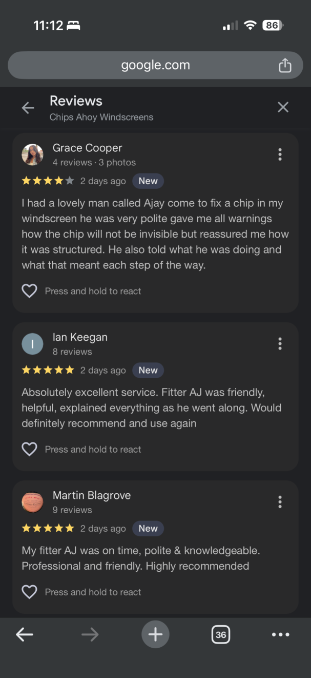 Review THE WINDSCREEN GUY 